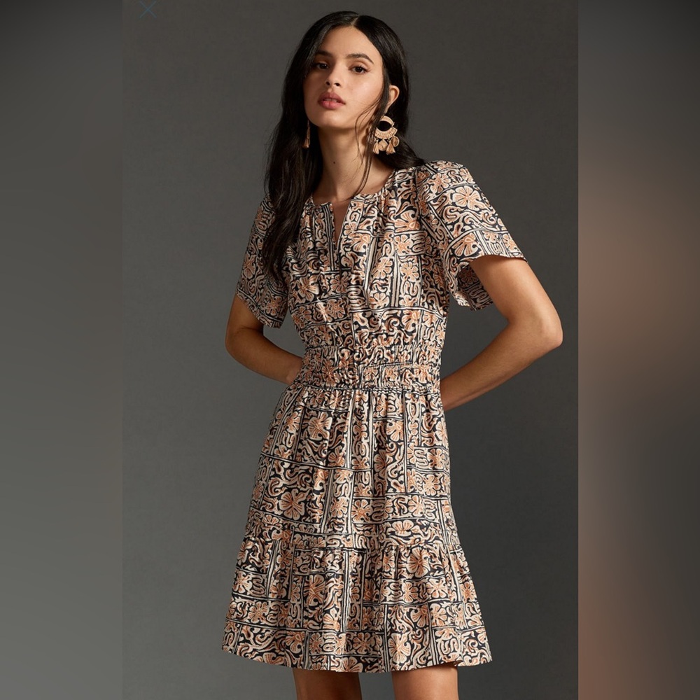 ANTHROPOLOGIE Somerset Mini Dress Size Large